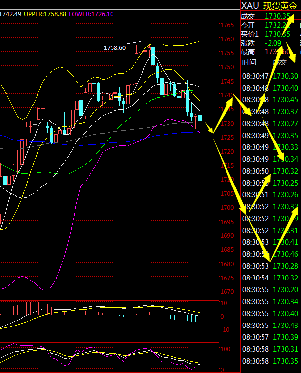 金荣中国：黄金震荡回落，今日关注1720-1730brace21 / author:Jinrong China340 / PostsID:1601713